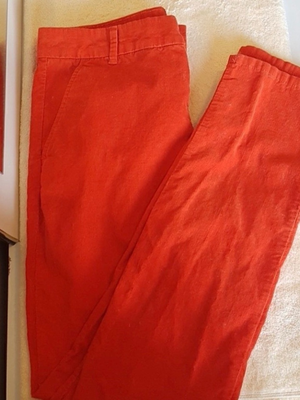GAP Bright Orange Corduroy Chino Pants